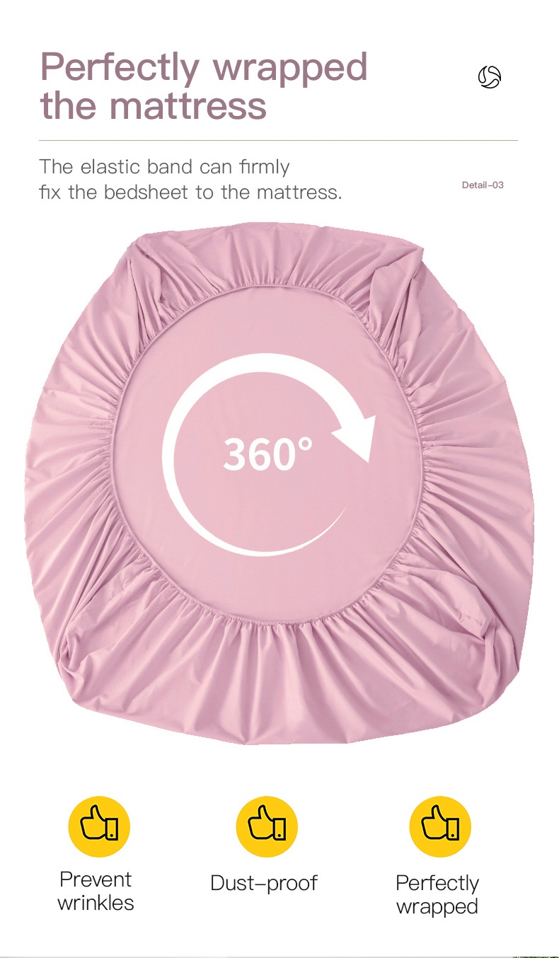 100_ Cotton Fitted Bedsheet Set-4